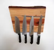 Old Growth Wall Knife Holder Ca Big Sur Live Edge Redwood Strong Magnet L@@K
