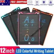 12 Inch LCD Colorful Writing Tablet Portable Handwriting Pad Kids Learning -BLUE
