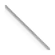 14K White Gold 24 inch Carded .5mm Box Link with Spring Ring Clasp Chain Necklace