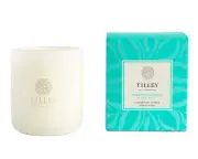Tilley Triple Scented Soy Candle Classic White 375g Creamy Coconut & Sea Salt FG