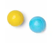 West Paw Boundr Fetch Dog Toys - Pack of 2 Balls - Aqua Blue / Dandelion Yellow