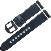 [ALMVIS] Men Luxurious Watchbands 20mm 22mm Oil Wax Leather Watch Bracelet Straps Fit for Panerai Watch Accessories(Blue,22mm)