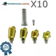 10x Dental Angulated 30° Multi Unit 1.4 Titanium Sleeve Set Int Hex 2.42