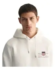 [Gant] Medium Archive Shield Hoodie in White