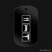 Eat Sleep Mac-10 Keychain GI dog tag engraved many colors #1 gun guns