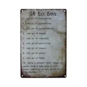 3xtin Sign 10 To Zen Metal Tin Sign Vintage Retro Bar Man Cave 200x300mm Metal