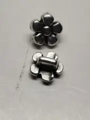 160ct Antique Silver Daisy Slider 3mm For Flat Leather Cord