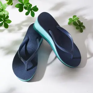 【havaianas 哈瓦仕優惠】HIGH FASHION 藍色(拖鞋 女鞋 夾腳拖 巴西 厚底拖鞋 夏天必備 露營 出遊 海灘拖)