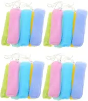 Minkissy 2sets Handmade Soap Shower Foaming Net Cleansing Foaming Maker Nets Rich Deep Dirt Comfortable Texture Easy Suspend for Quick Drying Perfect for Soap 12pcs*2 Random Color