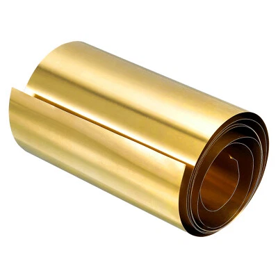 Brass Sheet Roll, 0.04x100x1000mm Brass Foil Roll Brass Strip Gold