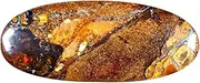 [PUHARGEMS] 14.27 ct Oval Cabochon Shape (30 x 13 mm) Multi Color Australian Koroit Boulder Opal Natural Loose Gemstone, gemstone, Boulder Opal