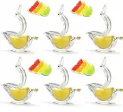 Manual Lemon Juicer, Acrylic Manual Lemon Slice Squeezer 6pcs