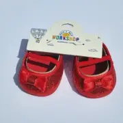 Red Shoe Build A Bear Red Shoes Girls SPARKLING Flat Bow Shoes BNWT