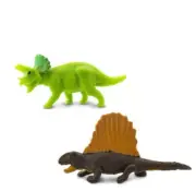 2-pack Safari Ltd. Good Luck Minis Triceratops And Dimetrodon Dinosaur Figures