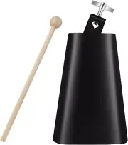 Eastrock 7 Inch Metal Steel Cow Bells Noise Makers Hand Percussion Cowbell