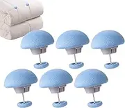 Compact Duvet Clips | 6X Tablecloths Tightener Pin - Multi-Functional Portable Sheet Fasteners Clamp for Thick Fabrics, Quilts, Back Cushions