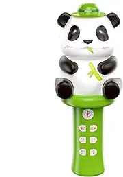 Kids Karaoke Wireless Microphone,Wireless Kids Panda Shape Microphone - Portable Music Player with 7 Buttons for Children Boys Girls