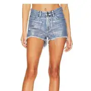 NWT Bonitas High Waist Denim Short in Metal BlueOne Teaspoon