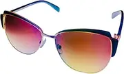 [Kenneth Cole REACTION] Womens Black Gold Metal Cateye Sunglass KC13052. 52F