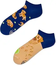 [Many Mornings] Golden Boy Low - Dog, Golden Retriever - Mismatched Sneaker Socks