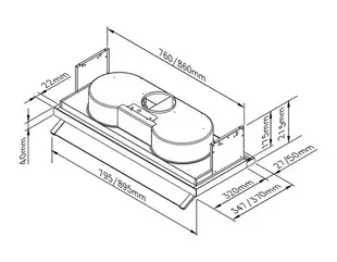 林內牌 RH-8370 80公分 隱藏/全隱藏雙用安裝排油煙機 抽油煙機 限定區域送基本安裝【KW廚房世界】