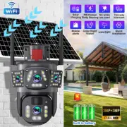 Solar Security Camera Solar Powered Outdoor Wireless WiFi IP CCTV PTZ Camera 10x