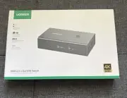 UGREEN KVM Switch, HDMI and USB Switcher 2 in 1 Out Switches for 2 Computers Sha