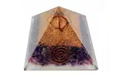 Crystal Wonderland Amethyst Clear Quartz Orgonite Merkabah Pyramid