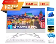 2024 HP All In One Computer Desktop 21.5" Intel Celeron 16GB 1TB SSD Win 11 Pro