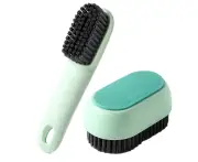 Laundry Brush Shoe Brush Shoe Cleaning Brush Scrub Brush for Stains,Household Cleaning Clothes Shoes Scrubbing - Green shoe brush + green clothes brush