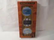 NEW Crimson & Oak Beard Balm Set of 3 Bergamot, Spearmint, Teakwood New in Box