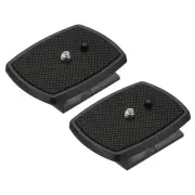 2 Pcs Tripod Quick Release Plate ABS Resin Tripod Adapter Mount Black, Male 1/4″