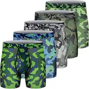 [CSYER] Men Boxer Briefs Mesh Knit Fast Dry Performance Sport Underwear No Ride-up Athletic Boxer Brief for Men