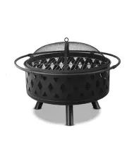 [Grillz] Portable Outdoor BBQ Fire Pit 32inch in Black