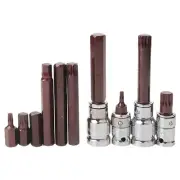 Combination Hex Torx and Spline Socket Bits Set, Square Drive CR-V Adaptor 40pcs