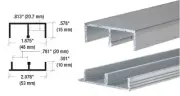 CRL EP11 Mill Aluminum Track for 3/4" Sliding Panels