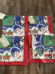 Set of 4 Christmas Cloth Napkins Vintage Cornerstone New