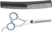 Hair Scissors Comb Set 6 Inch Professional Barbershop Scissors for Hair Cutting Comfortable Grip Teeth