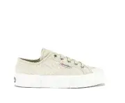Superga 2630 Stripe Sneaker in Grey & Silver SZ W8 M6.5 New. Unisex