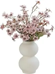 Faux Pink Plum Fake Flower Simulation Flower Arrangement Indoor Hall Table Decoration with Vase Spring Summer Decoration