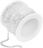 Veemoon 1Roll Chain DIY Jewelry Making Decorative Chain for Bracelets and Necklaces Durable Colorfast Link Design for Accessories and