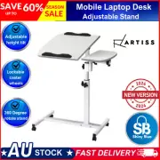 Overbed Table Adjustable Medical Care Over Bed Height Hospital Laptop Study Work