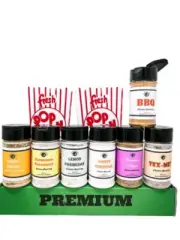 Popcorn Seasoning | Variety 7 Pack | 8 Authentic Popcorn Bags Included | Nacho C
