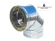 90 degree angle/ elbow Double wall penetration flue wood heater stove 8" 200mm
