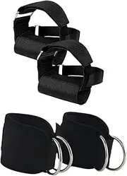 ａ aternee 2X Dumbbell Ankle Strap Dumbbell Attachment Tibialis Trainer Leg Lift Calves Shins Workout Bodybuilding Feet Weight Lifting