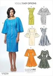 Vogue 9239 Misses' Pattern Princess Seam Dresses with Sleeve and Skirt Variations - Size 14-16-18-20-22