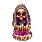 Skull Shape Backflow Incense for with LED Light Resin Waterfall Cone Cens