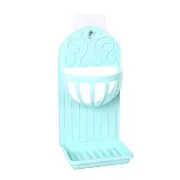 2Pcs Double Kitchen Bathroom Rack Wall Paste Soap Box Soap Drain Shelf Green