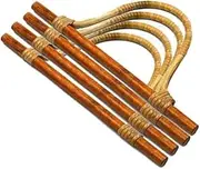 [HXSCOO] 4 Groups Bamboo Rattan Purse Hanger Bag Handle DIY Handbag Replacement Accessories