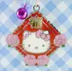 【震撼精品百貨】Hello Kitty 凱蒂貓~KITTY鑰匙圈-牡丹方福